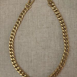 LOUIS VUITTON LV Logo gold plated Chain 21” long